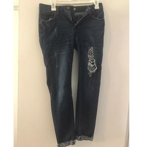 Blue ripped jeans size 7